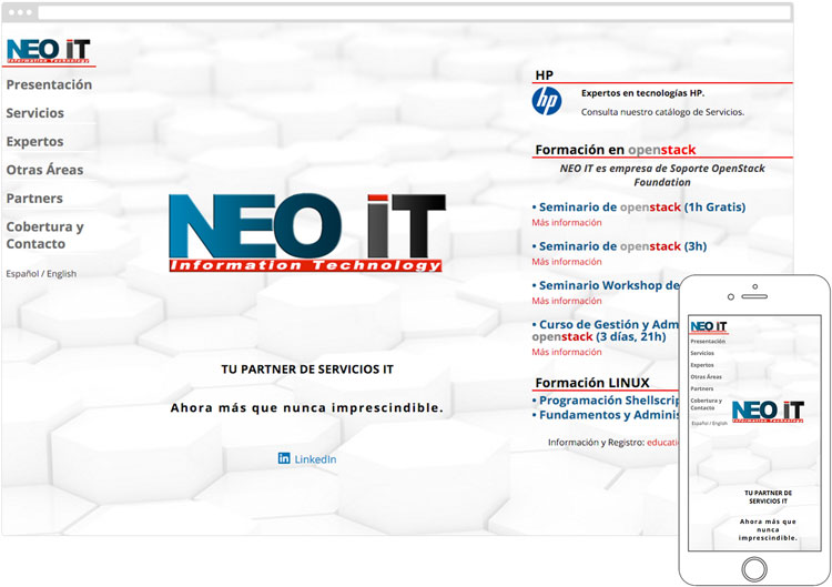 Desarrollo web de NEO IT